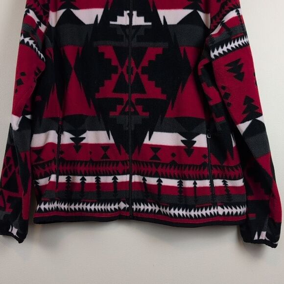 L-RL Lauren Active Southwestern Style Full Zip Fleece Jacket - Picture 7 of 10